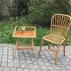 Bedside / side table rattan 1950 vintage