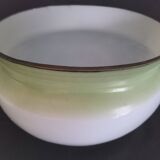Hand-painted opaline vase, abstract floral patterns