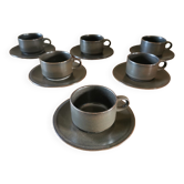Suite de 6 tasses vintage Campana Villeroy et Boch