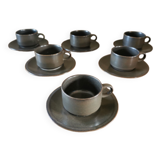 Suite de 6 tasses vintage Campana Villeroy et Boch