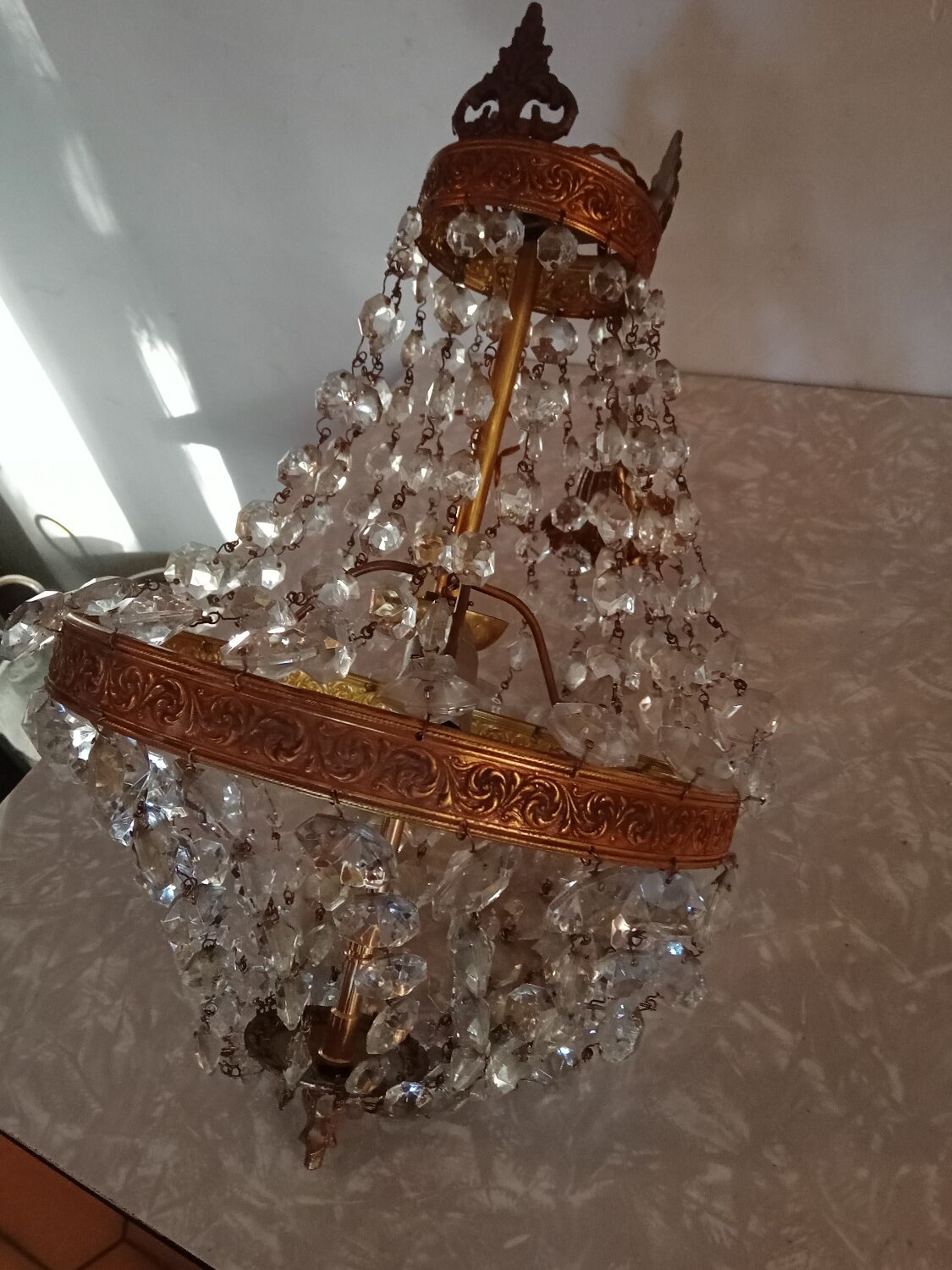 Balloon chandelier with tassels