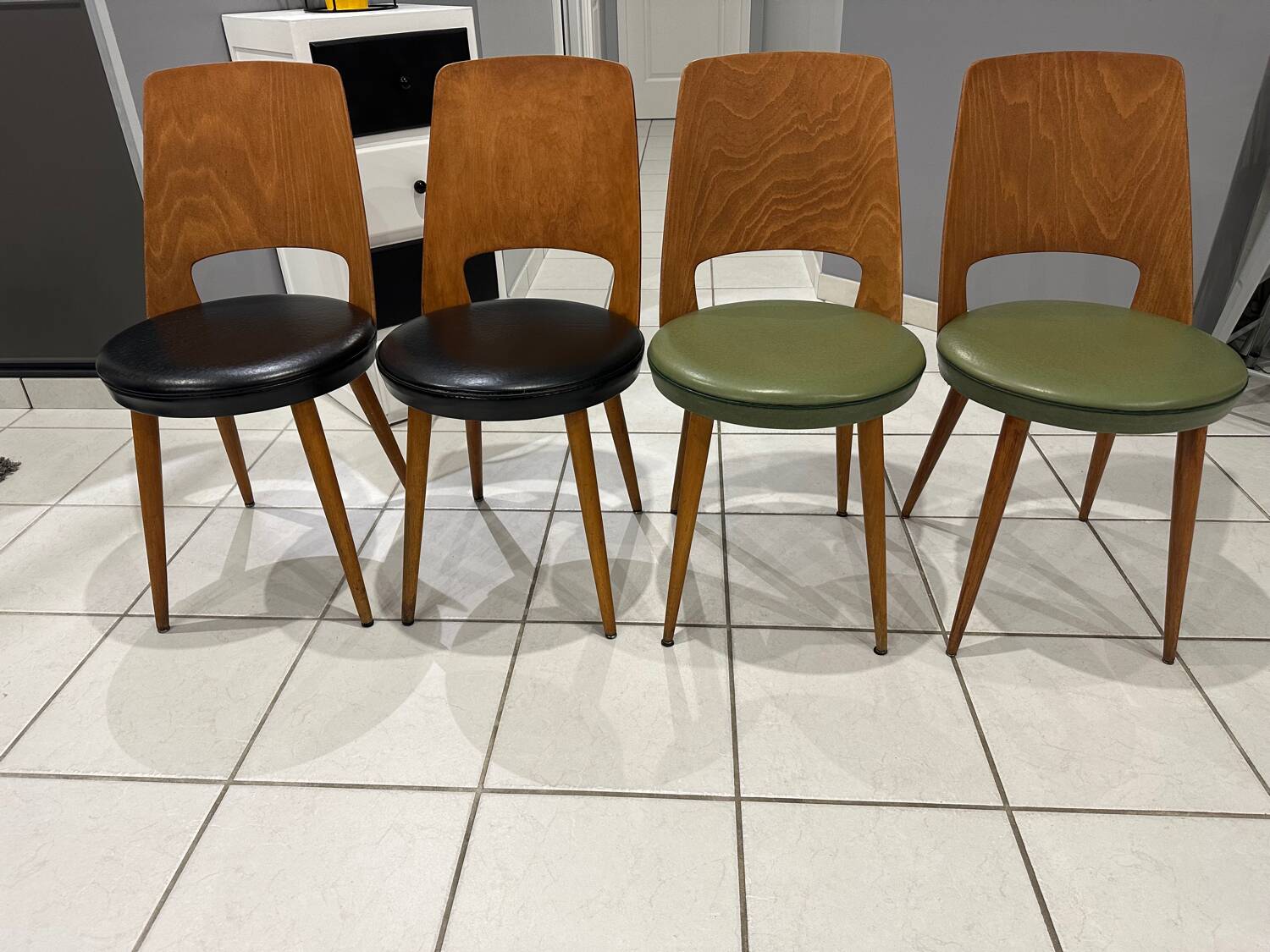 Set of 4 Baumann Mondor Bistro Chairs 1960