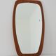 Large Scandinavian teak free-form mirror 1960