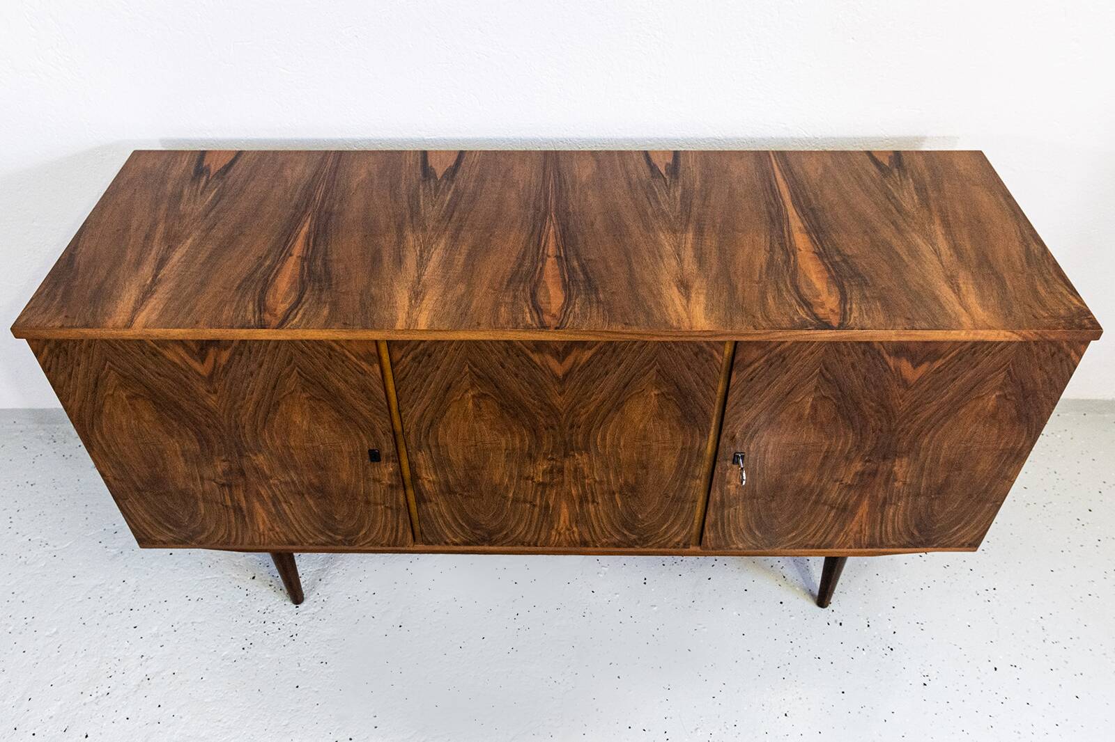 Vintage Walnut Sideboard By Lfm, Poland, 1970s