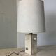 Mid Century Modernist Brutalist Italian Travertine table lamp, 1960s