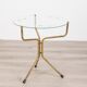 Table basse vintage des années 1950 avec design italien en verre décoré