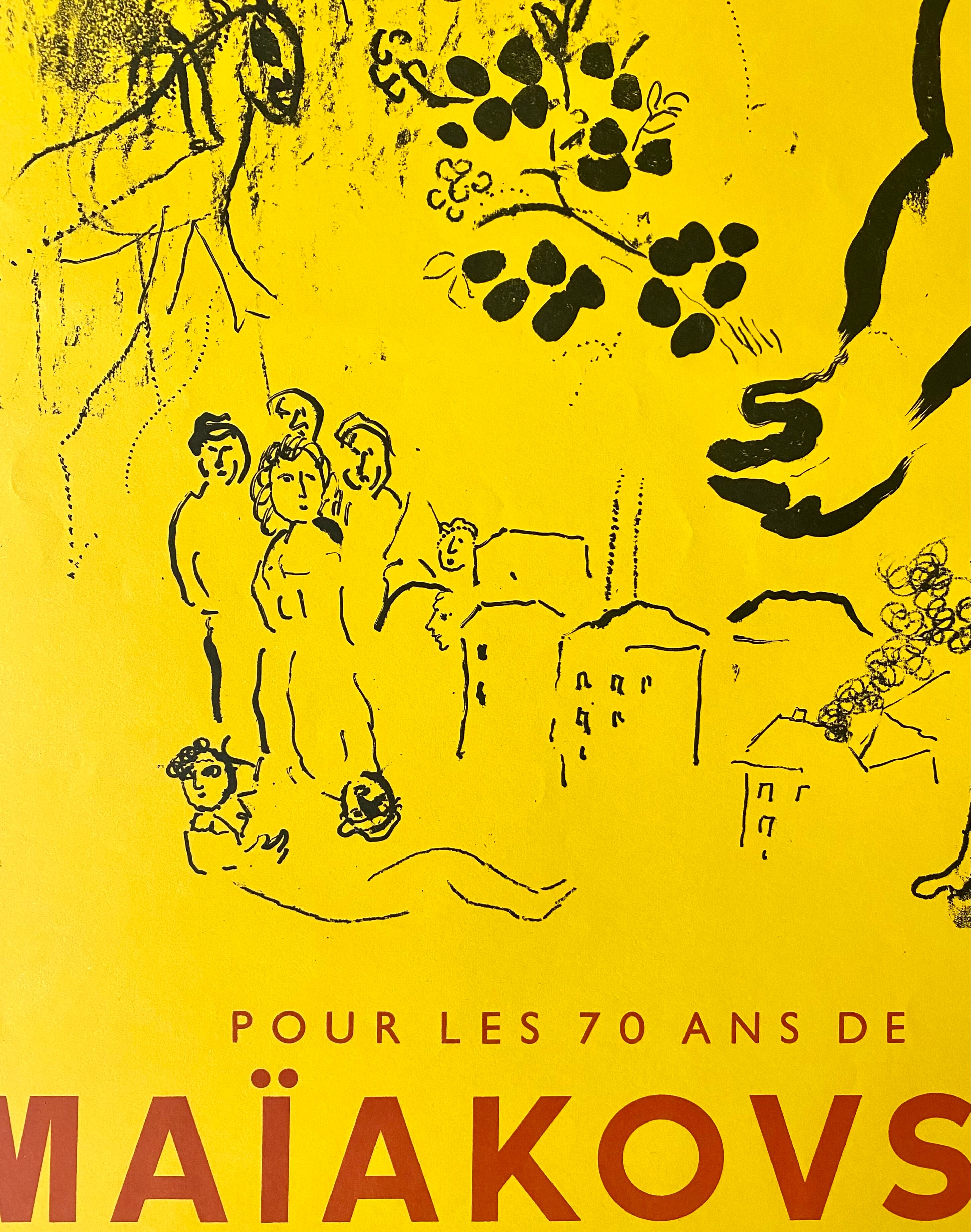 Marc Chagall - Tribute to Maiakovsky - 1963 - Original lithographic poster