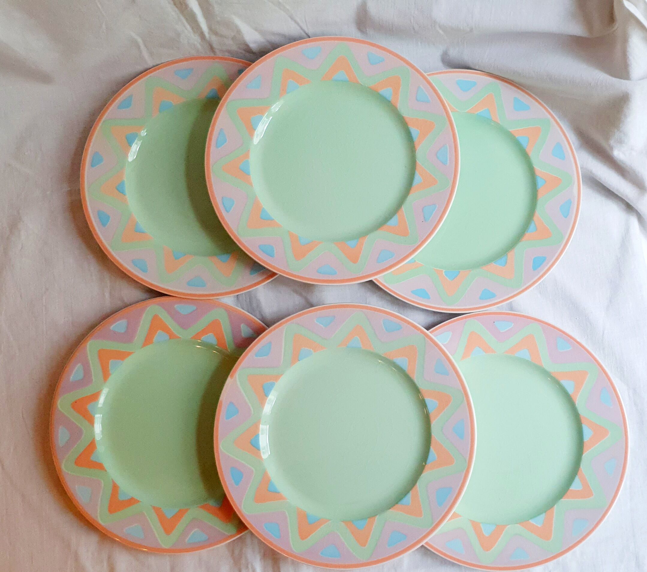 Ensemble de 6 assiettes plate Pagnossin modèle Arizona