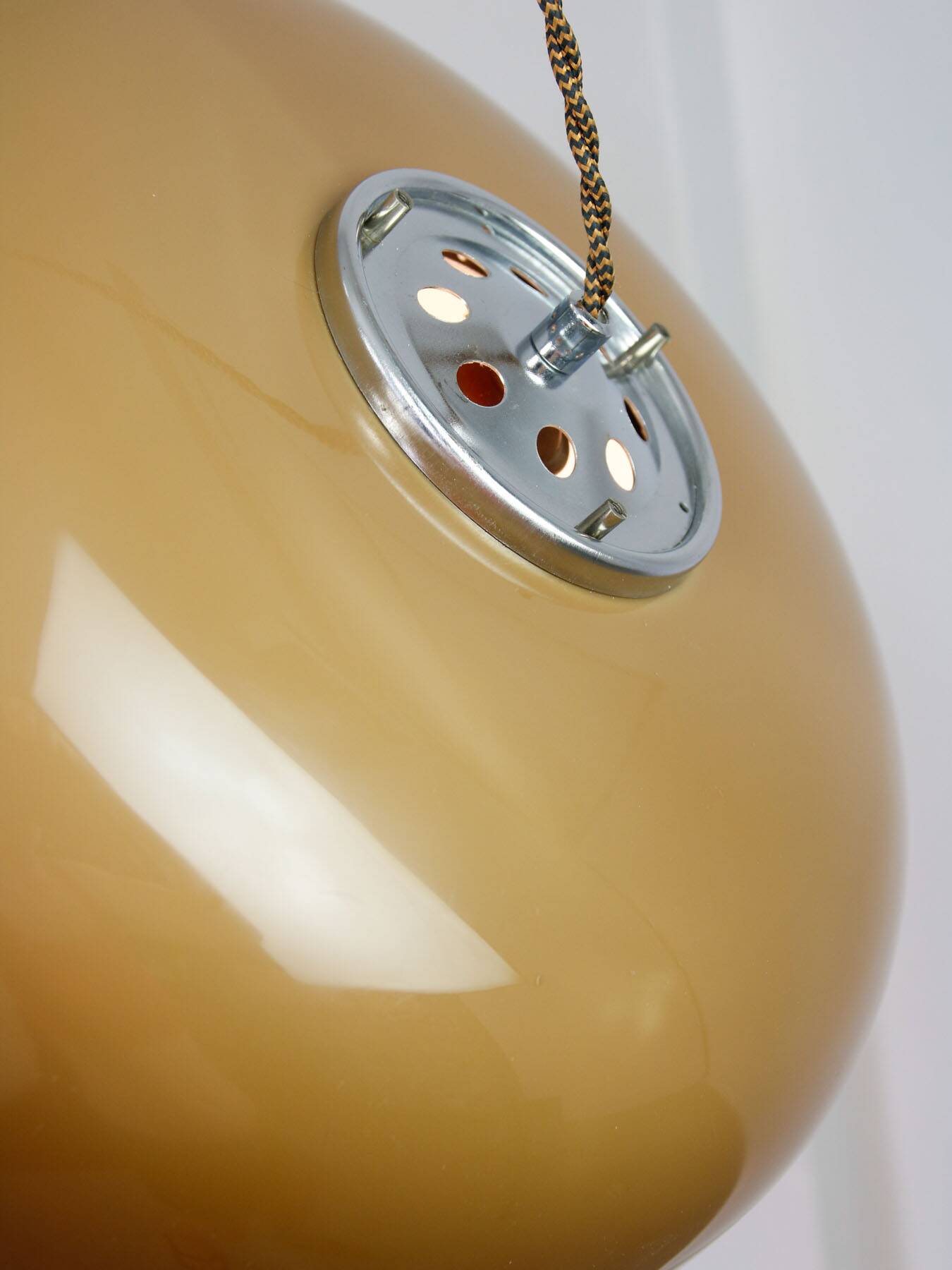 Space Age Brown Pendant Lamp from Guzzini, 1960s