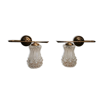 Pair of art deco wall lamps