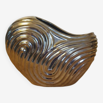 Chrome ceramic vase