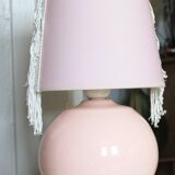 Pink ceramic ball lamp