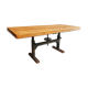 Industrial dining table oak on a workbench frame