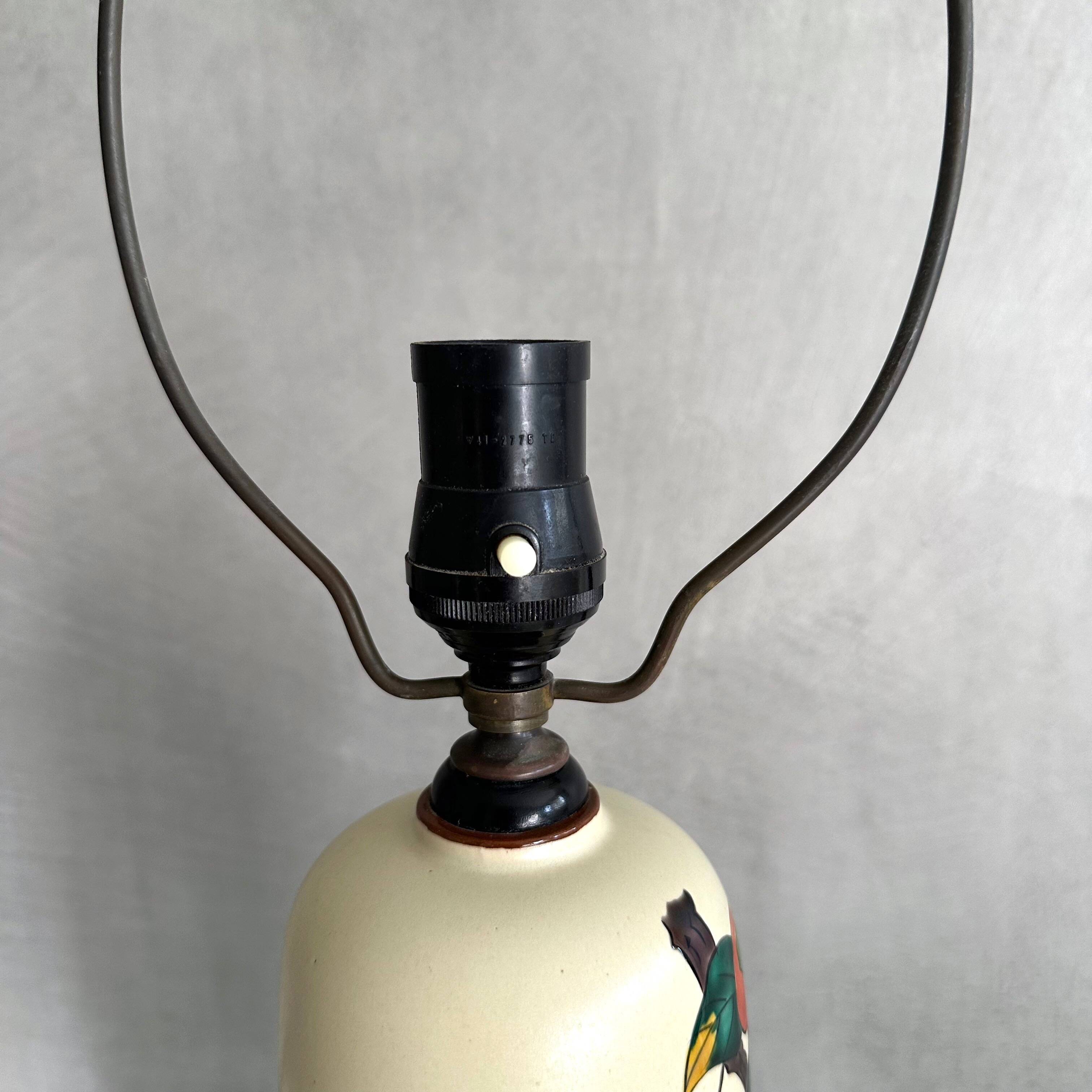 Vintage lamp, table lamp with ceramic base, mid-century floor lamp