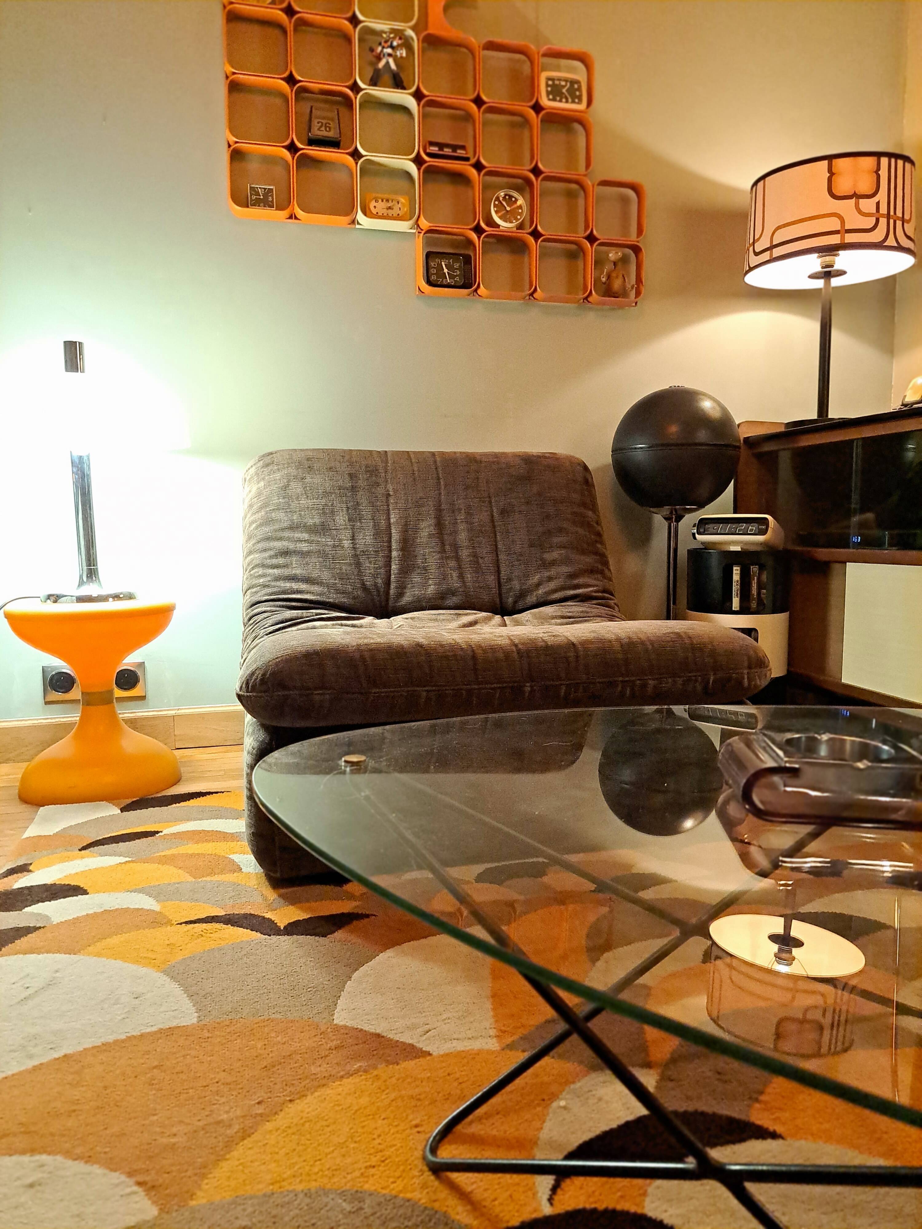 Steiner chair 1970 velvet ribbed brown