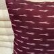 Indian blockprint cushion cover in burgundy cotton