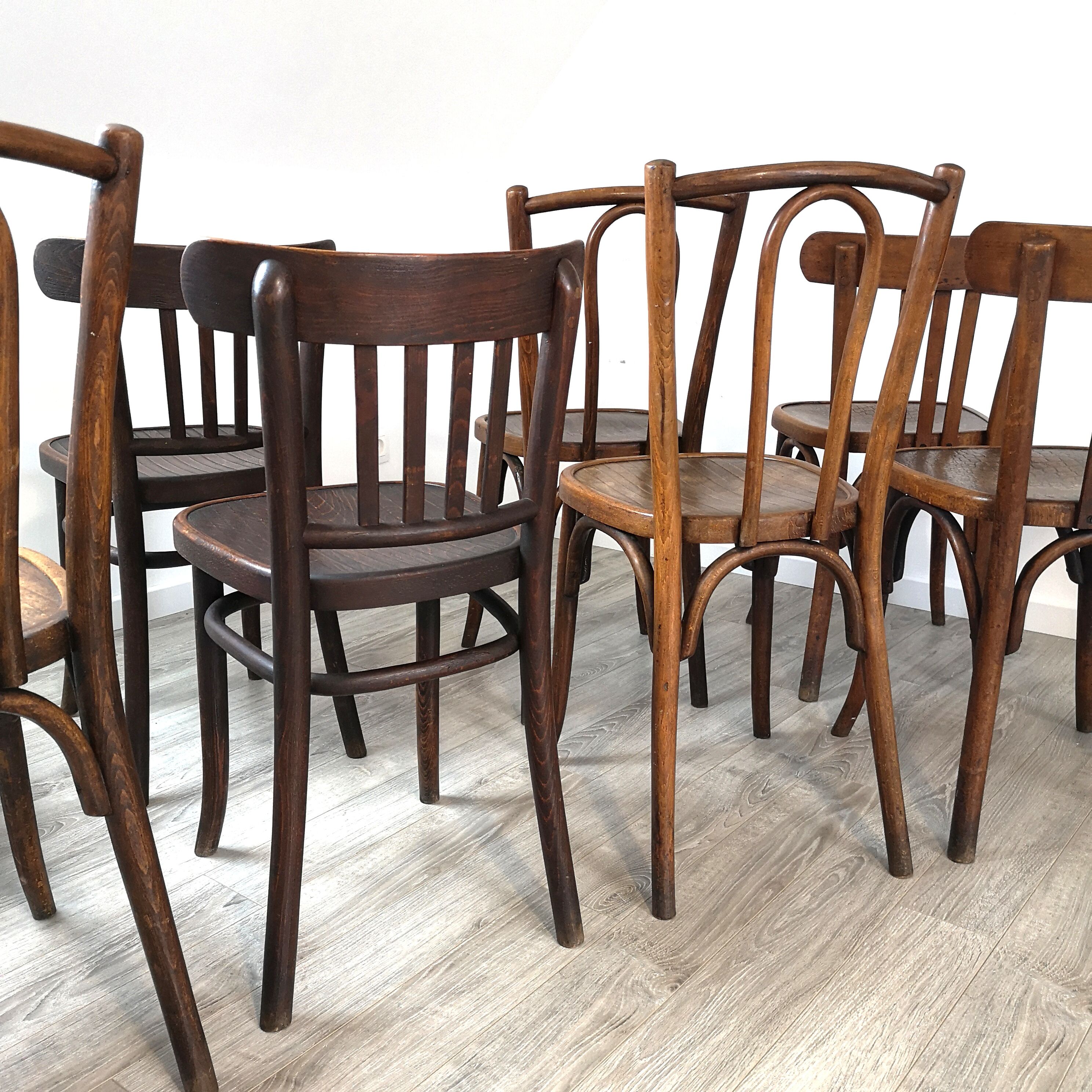Set of 6 chairs bistro mismatched