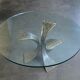 Table basse des années 60 70 Luciano Frigerio Table en verre en bronze brutaliste des années 60