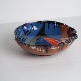 Colored terracotta centerpiece signed