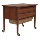 1970s, Danish chest of drawers, teak wood, rattan, original condition.