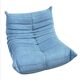 Togo lounge chair in light blue corduroy by Michel Ducaroy for Ligne Roset