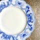Sarreguemines round dish in blue earthenware, "Basket" service