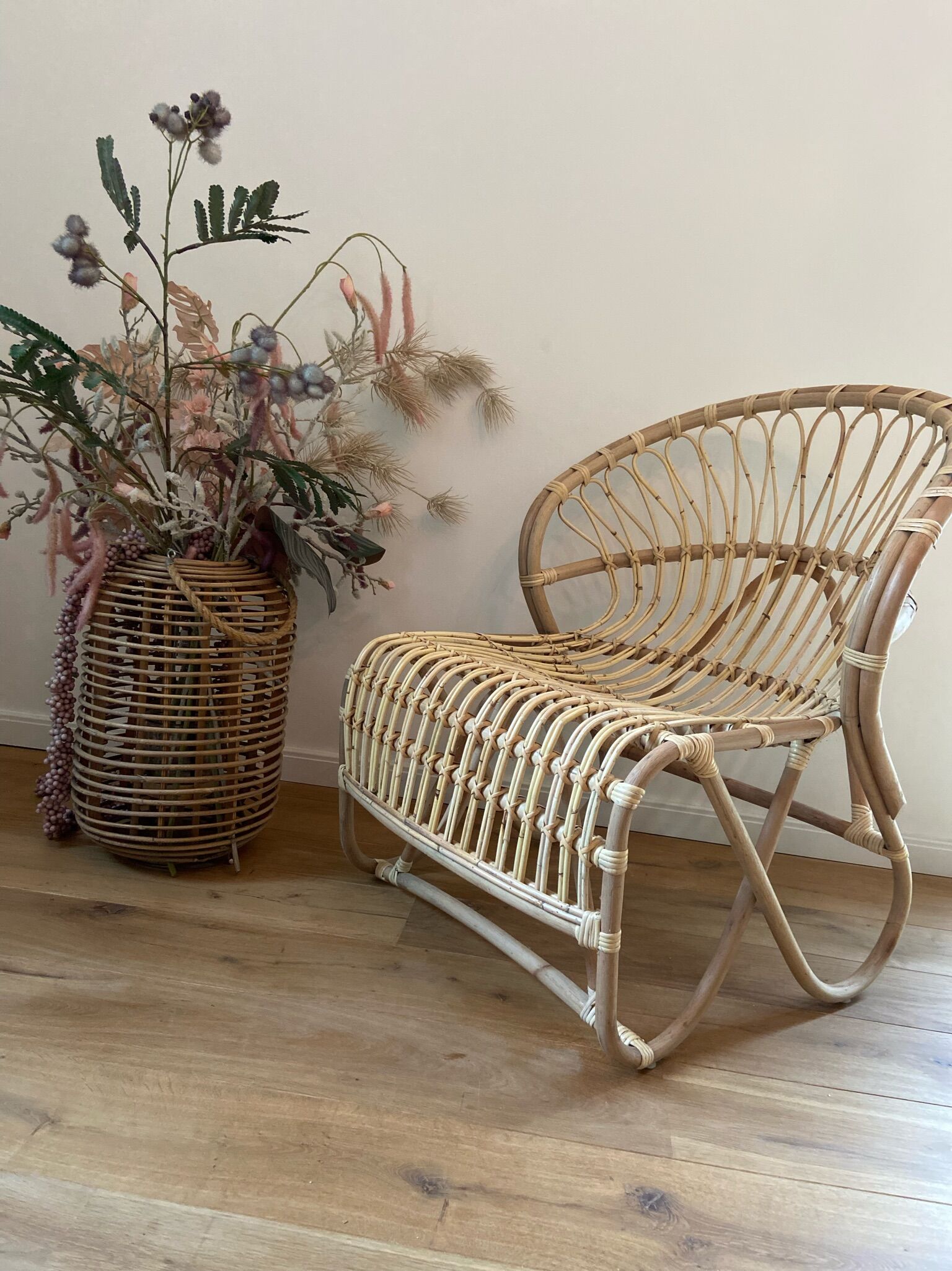 Rattan armchair