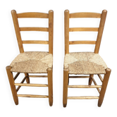 Paire de chaises brutaliste
