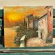 Mediterranean sunset oil on canvas signed