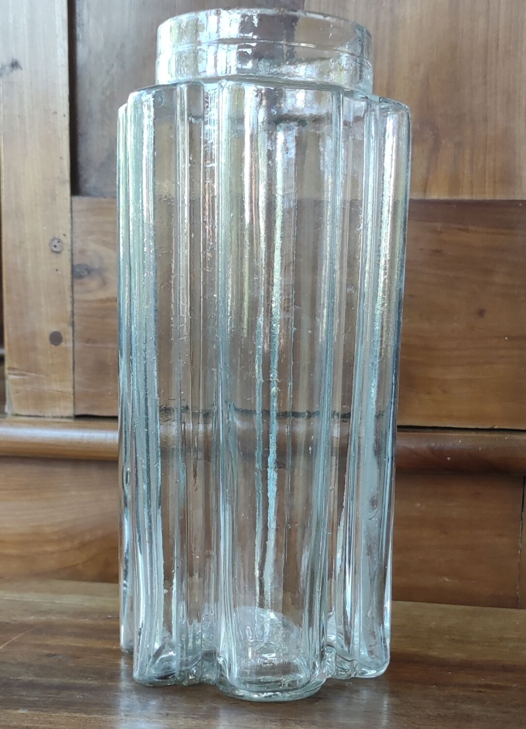 Large old blown glass jar
