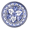 Assiette creuse murale Marocaine bleue en céramique, Safi