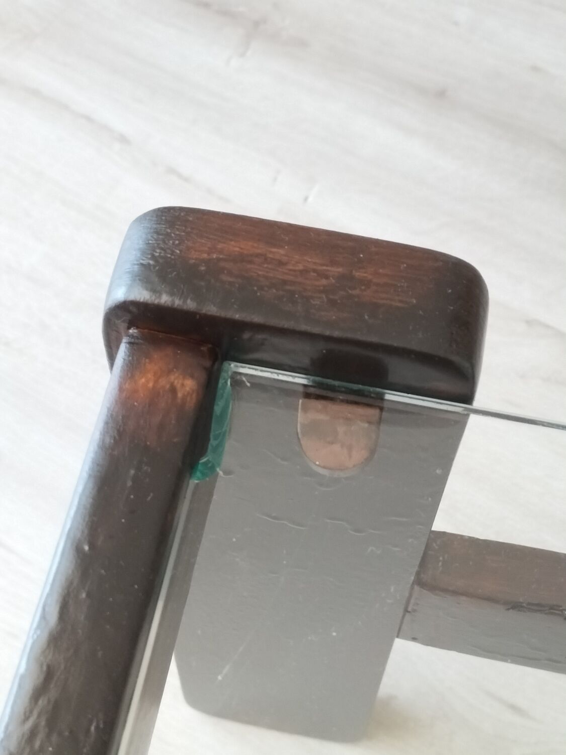 Wood and glass coffee table