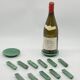 Knife holder/bottle rest service green ceramic wooden board