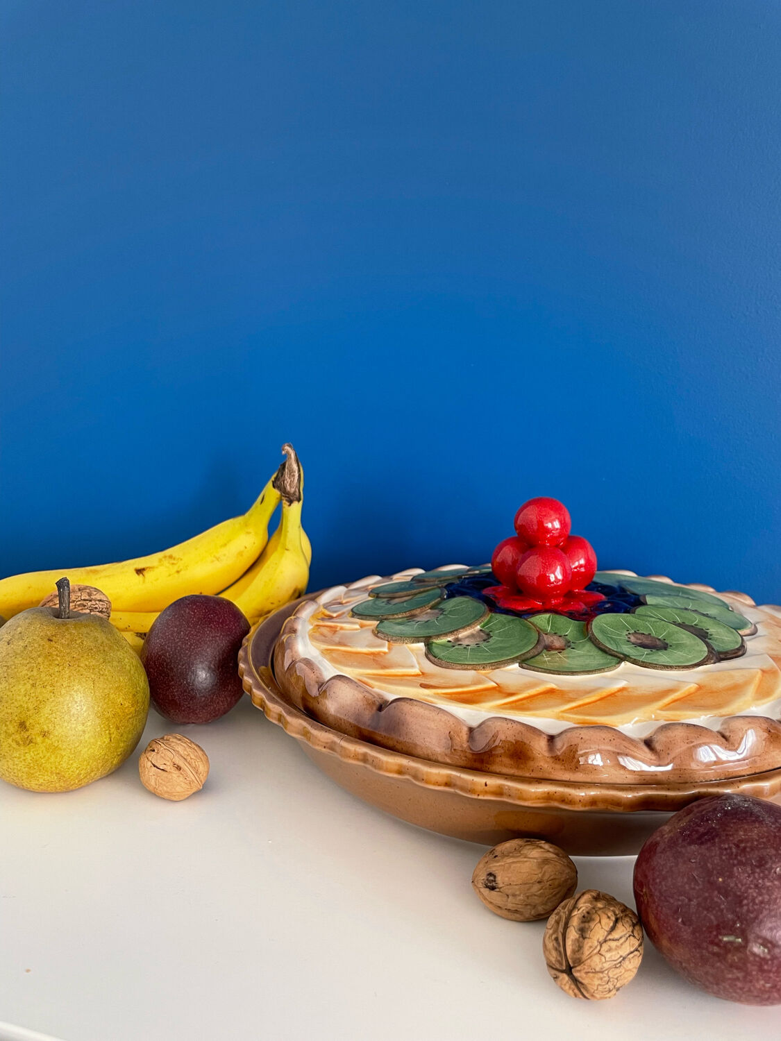 Plat tarte aux fruits barbotine