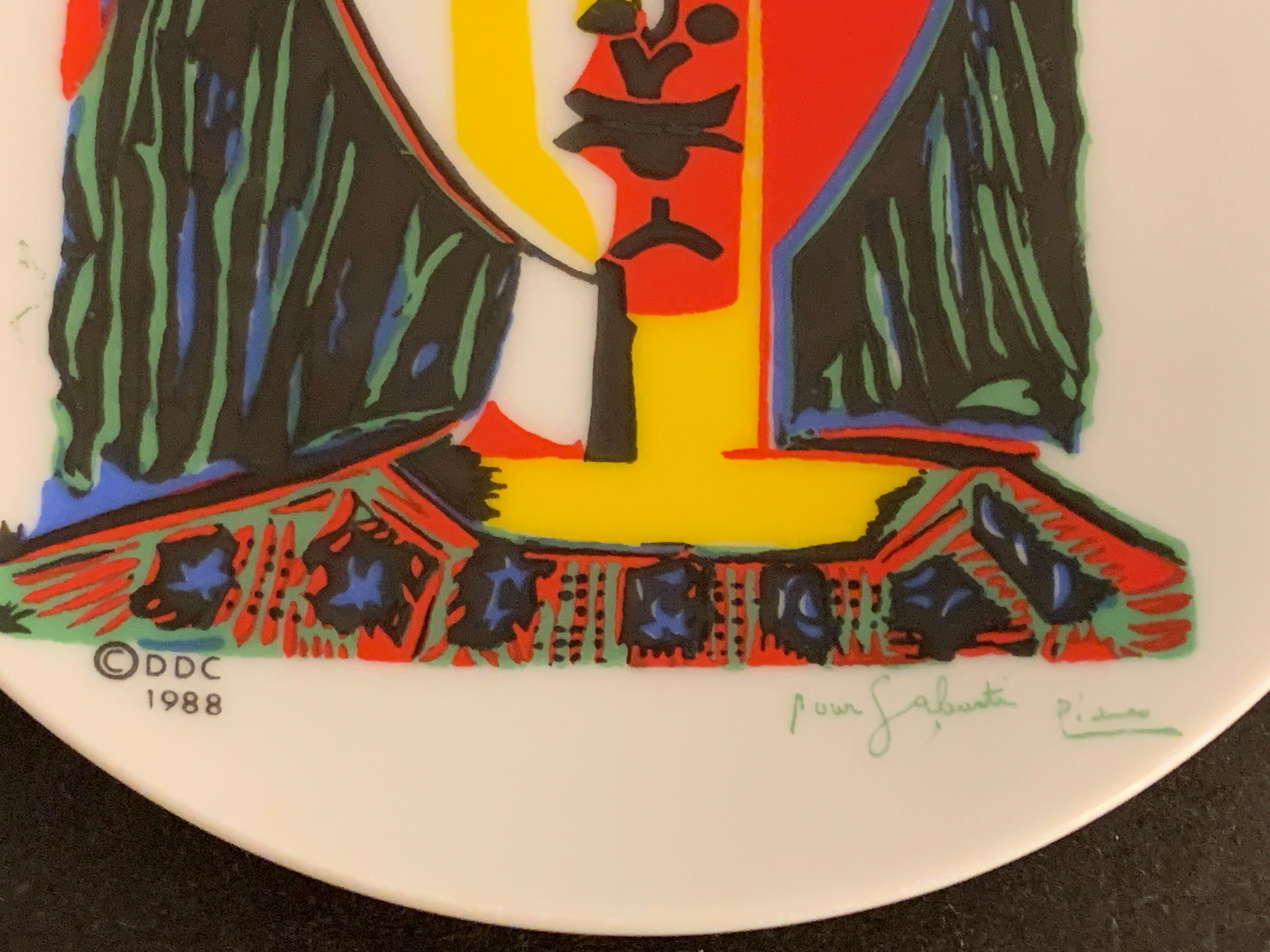 Empty pocket in polychrome earthenware Picasso, 1988