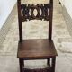 6 Alsatian chairs from the 19th century – carved wood – interlaced decoration