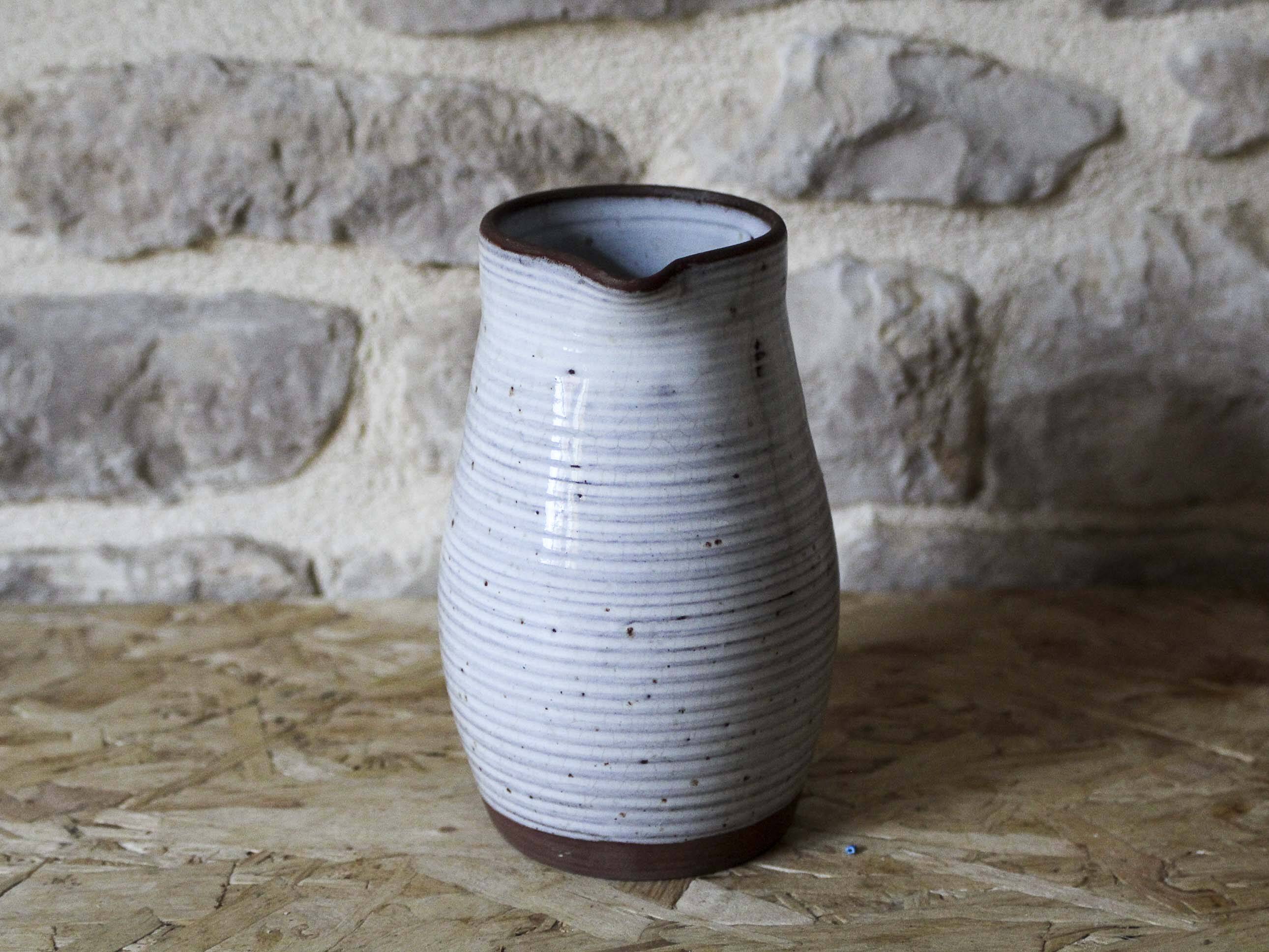 Pichet Grès Roger Jacques Vintage – Huilier, St Amand En Puisaye, Parfait état