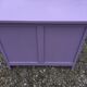 Vintage oak desk with 4 drawers painted in purple.
