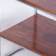 Table d'appoint Bauhaus tchèque en noyer et acier chromé, années 1930