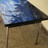 Extension table in Formica black marble year 60