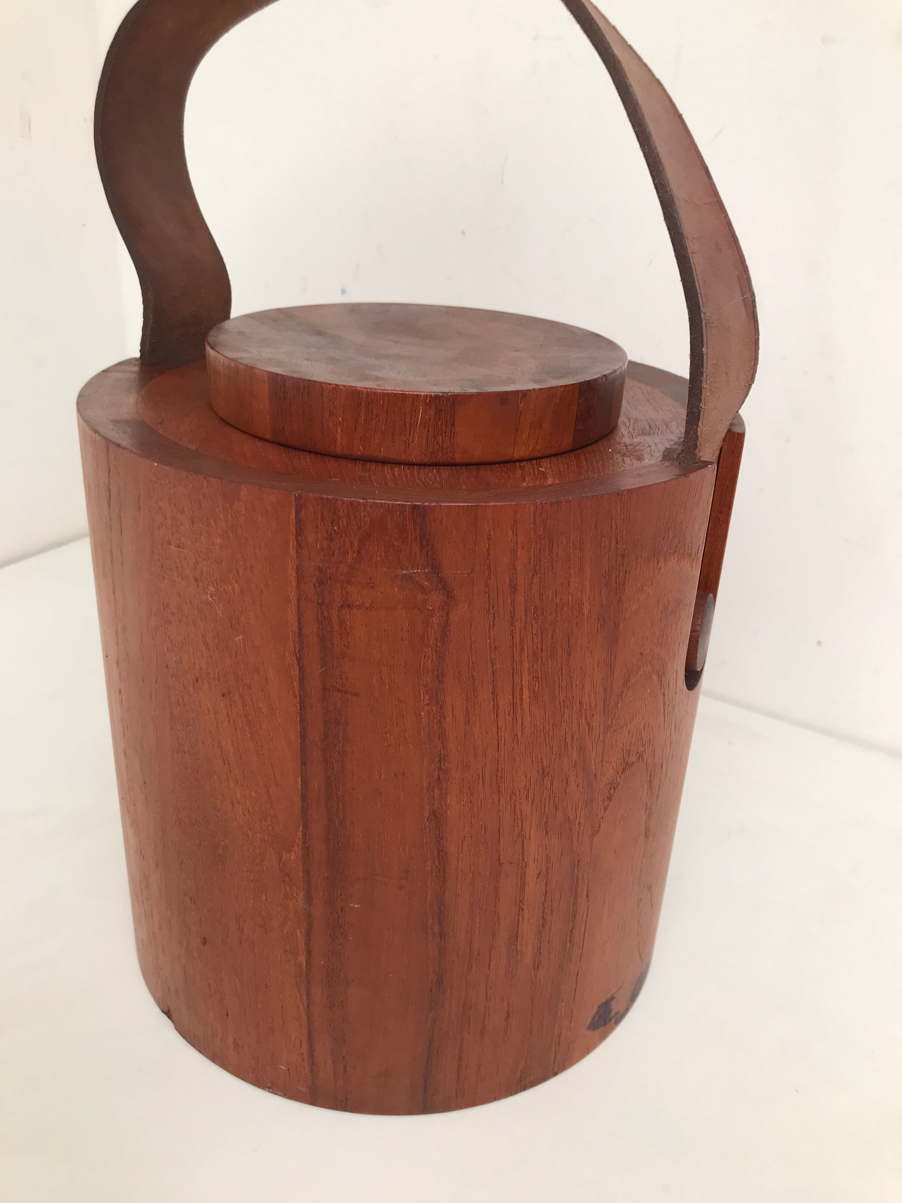 Teak ice bucket by Jens H. Quistgaard for Nissen, Denmark 1960