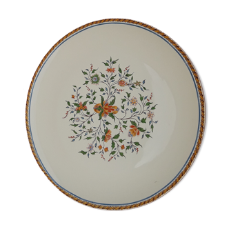 Earthenware cake dish of Gien model Sainfoin diam 25 cm