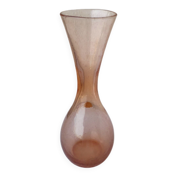 Vase en verre bullé