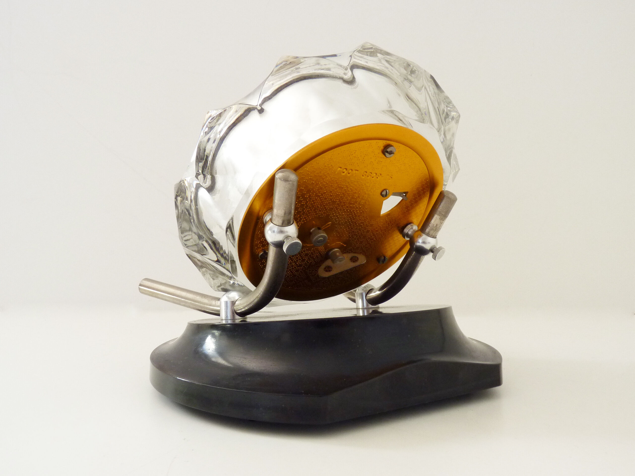 Table clock, majak glass clock and Bakelite base. Made in USSR