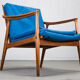 Danish teak framed lounge chair, 1960s