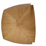 wooden armchair seat paid stained cherry