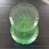 Set of 6 glass cabbage plates