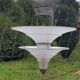 Art Deco chandelier in bronze and silvered brass double sink in opalescent glass