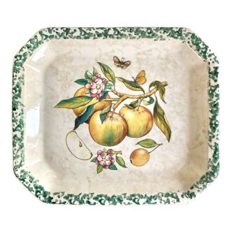 Fruit décor dish Italy 1970, Due Torri