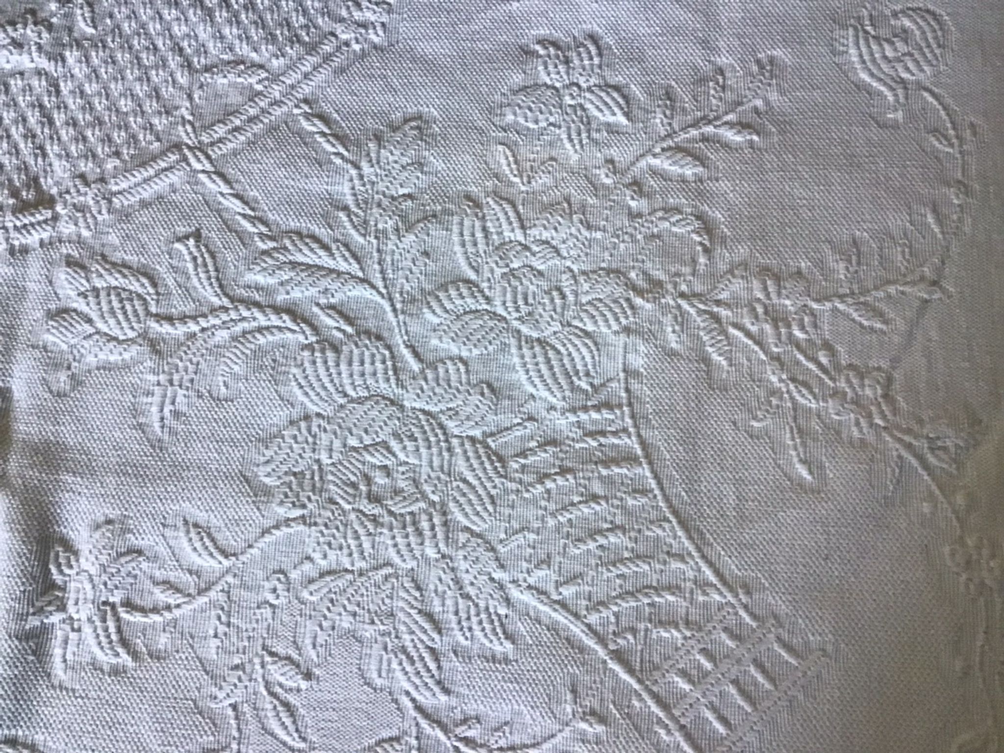 19th bed top in cotton piqué marked MC